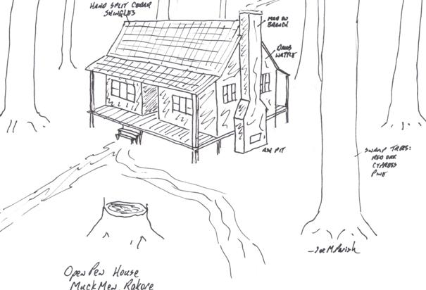 Open pen house of the Dog Men.